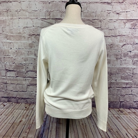 Banana Republic Ivory Embellished Knit Sweater - Picture 5 of 8